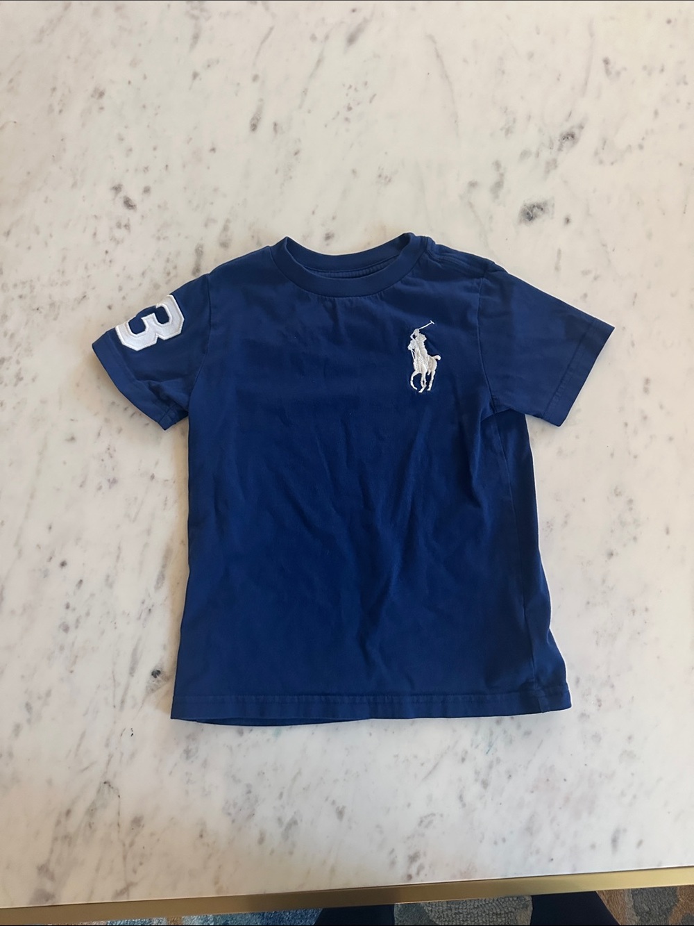 Ralph Lauren Blue Short-Sleeve Polo Logo Tee